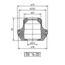 Ses sterling 02520604010 passe fils à membrane helavia dx 14 20