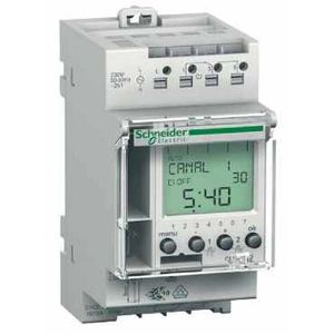 Schneider Electric Interrupteur Horaire Digital Ihp 2C Multi 9 Cycle 24 H Et ou 7 Jours, 2 Of