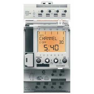 Schneider Electric Interrupteur Horaire Digital Ihp 2C, 24 H Et ou 7 Jours, 2 Of, Rétro-Éclaré