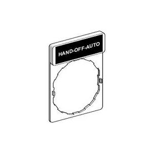 Harmony porte étiquette 30 x 40 mm standard - Ø22 - avec étiquette HAND-OFF-AUTO
