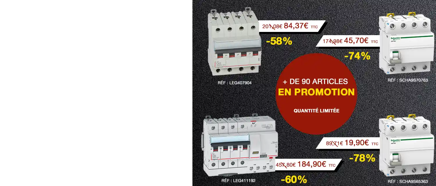 Promotion sur les disjoncteurs du tertiaire