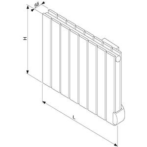 Radiateur tubulaire Acova Fassane ACATHXD050-059LF Premium digital horizontal Blanc 500w