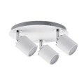 Plafonnier Paulmann tube ip44 3x3,5w gu10 blanc/chrome 230v métal