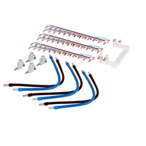 Kit de câblage Debflex 2 rangées (4 peignes reversibles bleu et noir, 4 bornes de connexion, 6 câbles surmoulÉs et 1 peigne verticale)