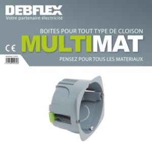 Pack de 100 Boîtes d'Encastrement Multimateriaux Debflex - 1 Poste - Ø67mm - P40mm