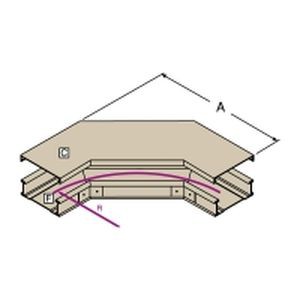 Planet Wattohm - Couvercle de coude horizontal à 90° pour profilé 300 x 75