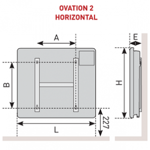 Radiateur chaleur douce Thermor Ovation 2 Horizontal - 1250 W - Blanc