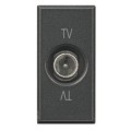 Prise TV simple Axolute Bticino - 1 module - anthracite