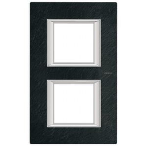 Plaque Ardoise Axolute Bticino - 2 x 2 modules entraxe 71 V