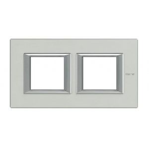 Plaque Aluminium Axolute Bticino - 2 x 2 modules entraxe 71 H