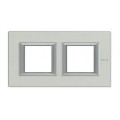 Plaque Aluminium Axolute Bticino - 2 x 2 modules entraxe 71 H