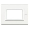 Plaque Aluminium Blanc Axolute Bticino - 3 modules