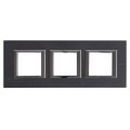 Plaque Axolute Bticino Ardoise - 3 x 2 modules entraxe 71 H