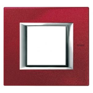 Plaque Axolute Bticino Rouge - 2 modules