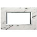 Plaque Rectangulaire Pierre Marbre de Carrare 2 Modules Axolute BTicino