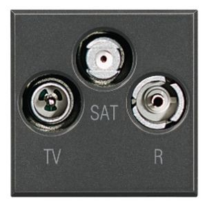 Prise TV - FM - SAT 2 modules - anthracite