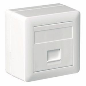 Prise saillie blanc RJ45 NUMERIS® ISO 8877