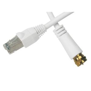 Cordon RJ45 / Fiche "F" pour raccordement TV