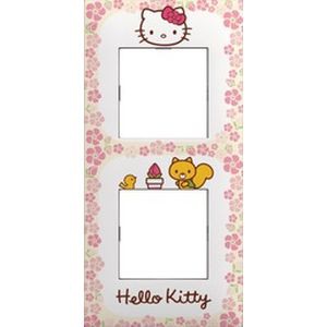 Arnould Espace Evolution - Plaque 2 postes collection hello kitty - core pink