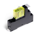 Interface avec relais de securite 2 rt ou 1r + 1t 8a 6vdc etrier metalique montage rail 35mm (481290061002SMA)