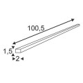 BANDEAU LED EXTERIEUR PRO, 100CM, 24V, 96 LED BLANCHES