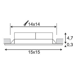 LEDPANEL 100, 100 LED BLANCHES, CADRE GRIS ARGENT