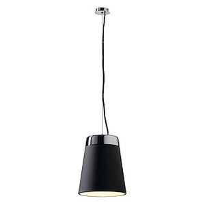 TINTO CONE SHADE, SUSPENSION E27, NOIR/CHROME