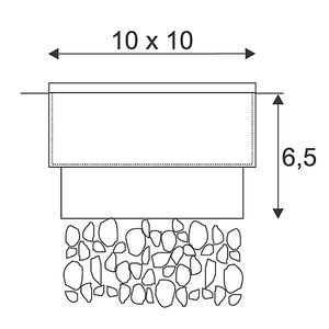 PAVE LED Q3, 10x10cm, LED BLANCHE