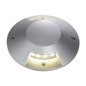 BIG LED PLOT ROND (couvercle pour LED INSERT), 2 FENETRES, GRIS ARGENT