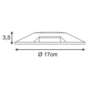 BIG LED PLOT ROND (couvercle pour LED INSERT), 2 FENETRES, GRIS ARGENT