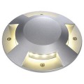 BIG LED PLOT ROND (couvercle pour LED INSERT), 4 FENETRES, GRIS ARGENT