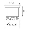 WETSY POWER LED, CARRE 3W, BLANC