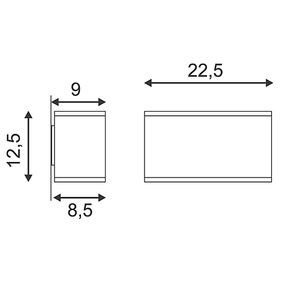 THEOS 101 E27, APPLIQUE ALU BROSSEE, MAX. 24W