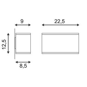 THEOS 102 E27, APPLIQUE BLANCHE, 24W MAX.