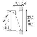 DOWNUNDER LED 27, AVEC 27 LED BLANC CHAUD, GRIS FONCE