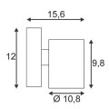 SITRA LED, APPLIQUE RONDE, GRIS ARGENT, 6x1W LED BLANC CHAUD