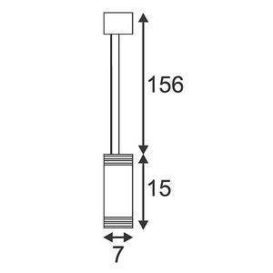 BARRO SUSPENSION GRIS ARGENT GU10 50W