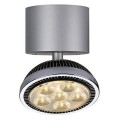 DOME LED, POWERLED 6X1W BLANC CHAUD, GRIS ARGENT