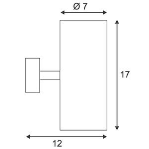 BARRO UP/DOWN APPLIQUE GU10 2X50W GRIS ARGENT