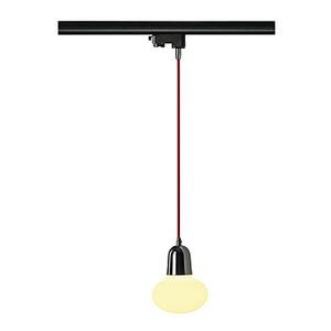 RAIL 3 ALLUMAGES, PIRUS SUSPENSION, CHROME, VERRE SATINE, E14, 40W MAX