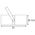 RAIL 3 ALLUMAGES, EURO SPOT G12, 60°, BLANC AVEC ADAPTATEUR