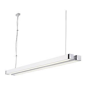 Q-LINE DOUBLE T5 2X35W, BLANC AVEC EMBOUTS CHROME