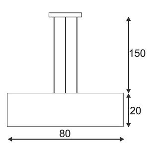 LASSON PD-1, SUSPENSION, DIFFUSEUR RECTANGULAIRE, BEIGE, 4XE27