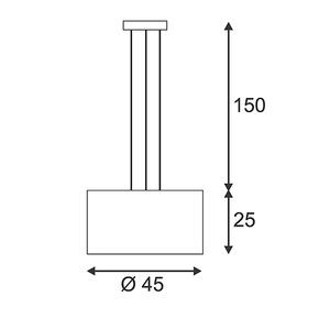 LASSON, PD-3, SUSPENSION, DIFFUSEUR ROND BEIGE, 3XE27