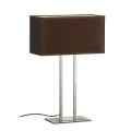 ACCANTO DOUBLE, LAMPE À POSER, RECTANGULAIRE, TISSU MARRON, E27