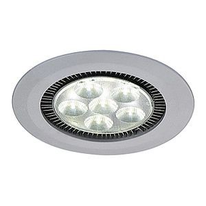 DOME LED, 6X3W, BLANC, GRIS ARGENT