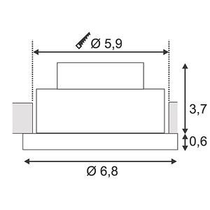 Spot encastré EYEDOWN LED 3x1W BLANC CHAUD - SLV by Declic