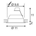 CMH DOWNLIGHT ES111, ROND, BLANC, GU10, 75W MAX.