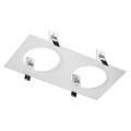 CADRE DOUBLE CARRE POUR ENCASTRE CMH, BLANC