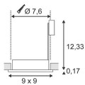 GU10 SP CARRE, TITANE